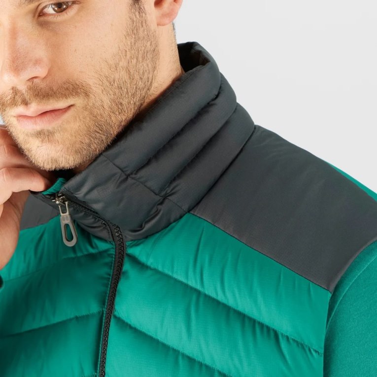 Pánské Zateplené Vesty Salomon Essential Xwarm Down Zelene | CZ 36WEDUO